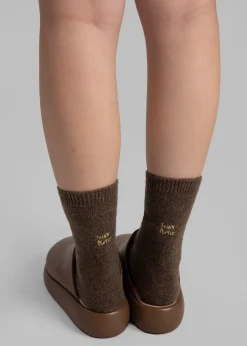The Frankie Shop Think Socks Brown Best