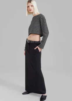 The Frankie Shop Tilla Boatneck Top White Stripe Clearance