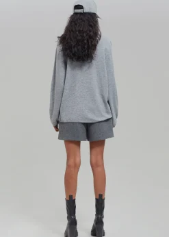 The Frankie Shop Tokyo Wool Pleated Skort Grey Outlet