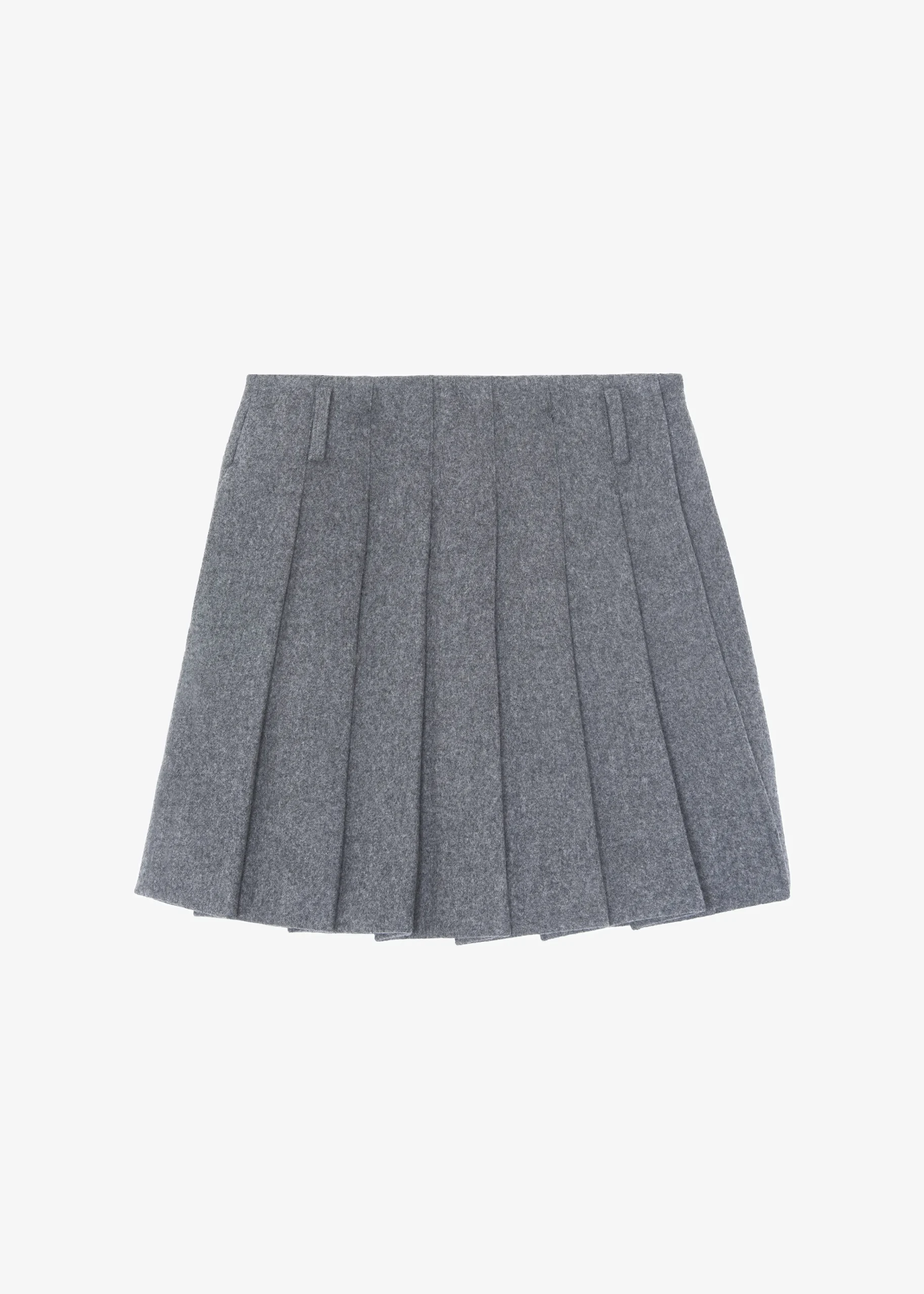 The Frankie Shop Tokyo Wool Pleated Skort Grey Outlet