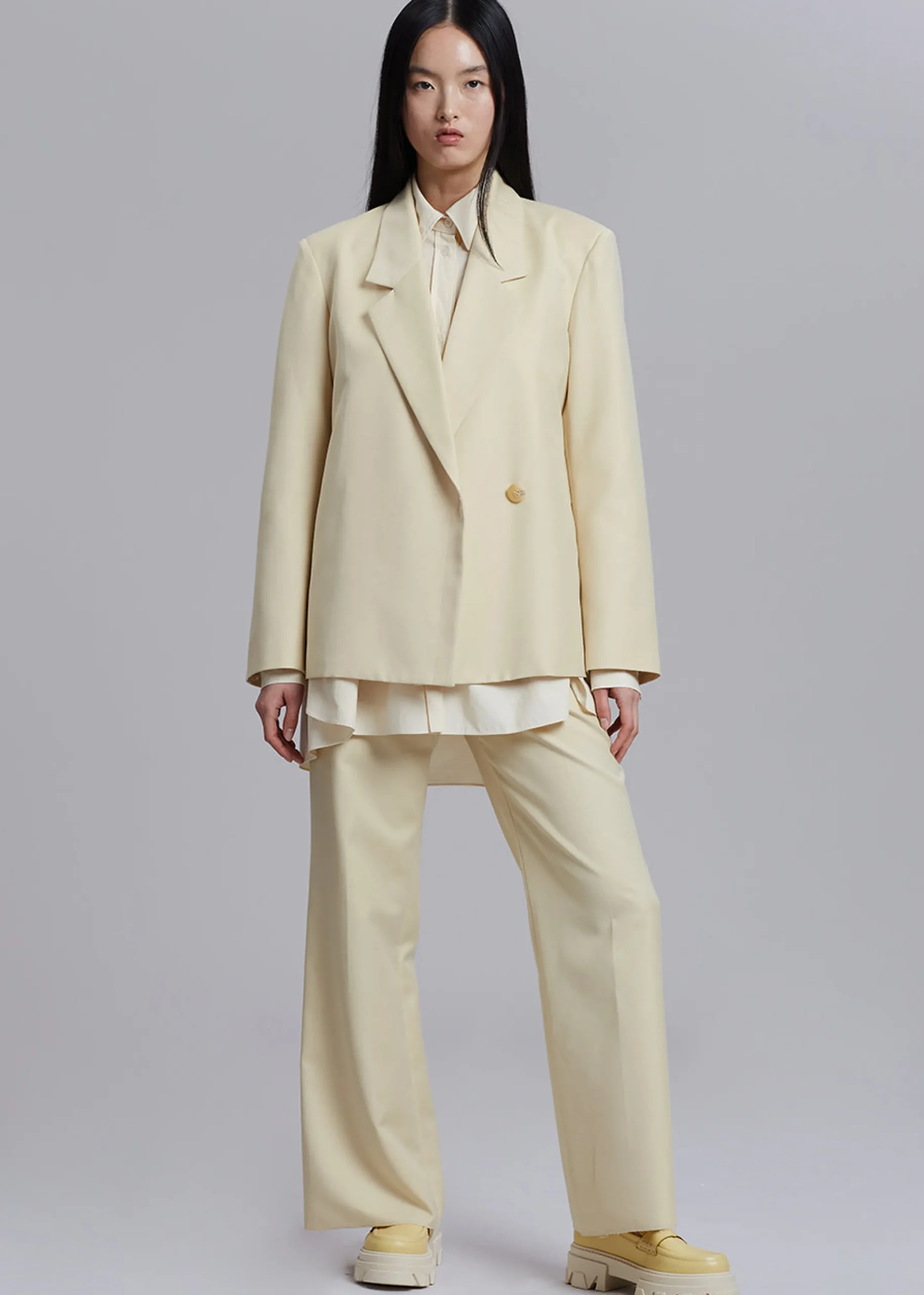 The Frankie Shop Tolko Pants Pale Yellow