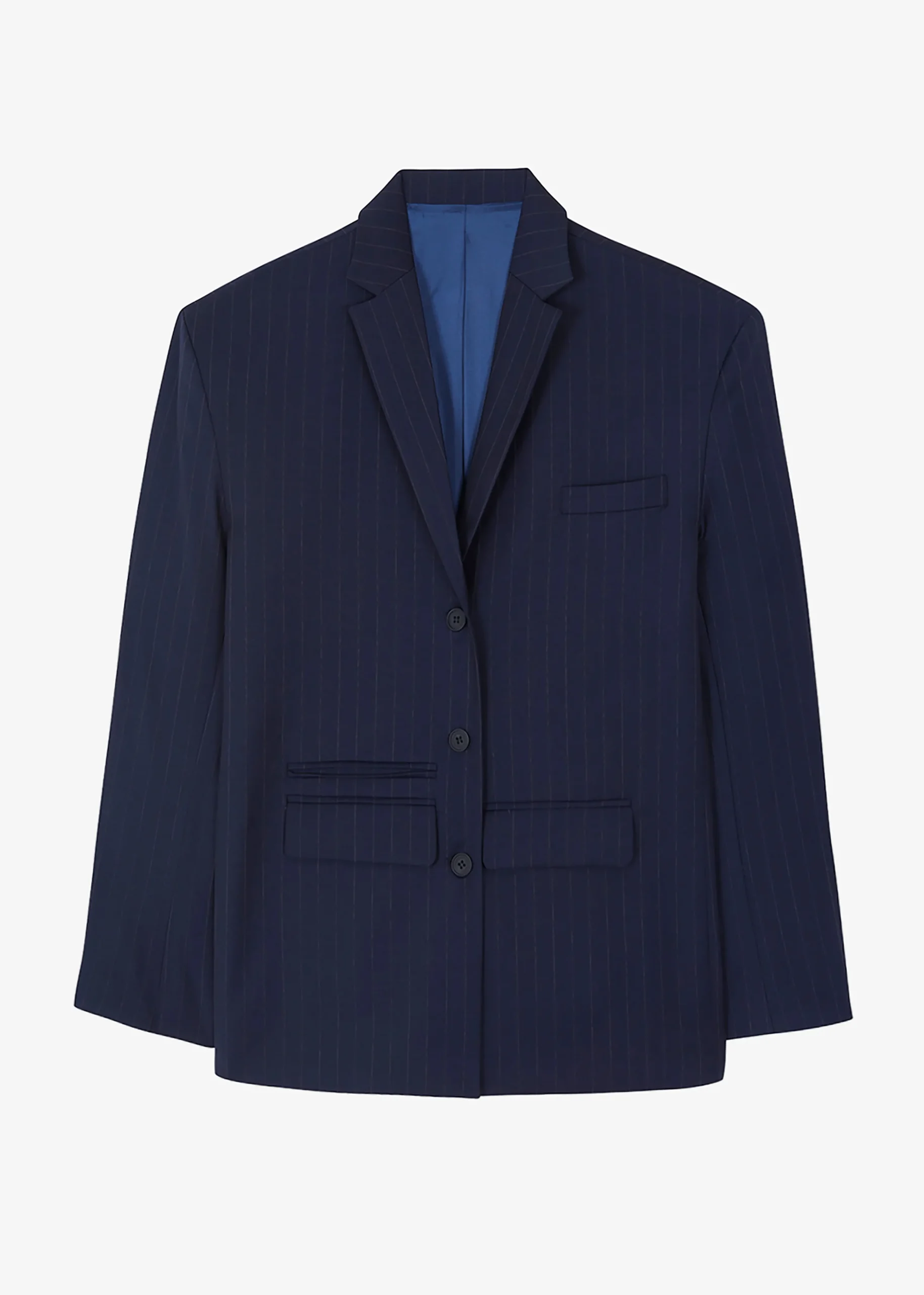 The Frankie Shop Towson Blazer Navy Pinstripe New