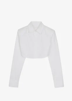 The Frankie Shop Uma Cropped Shirt White Online