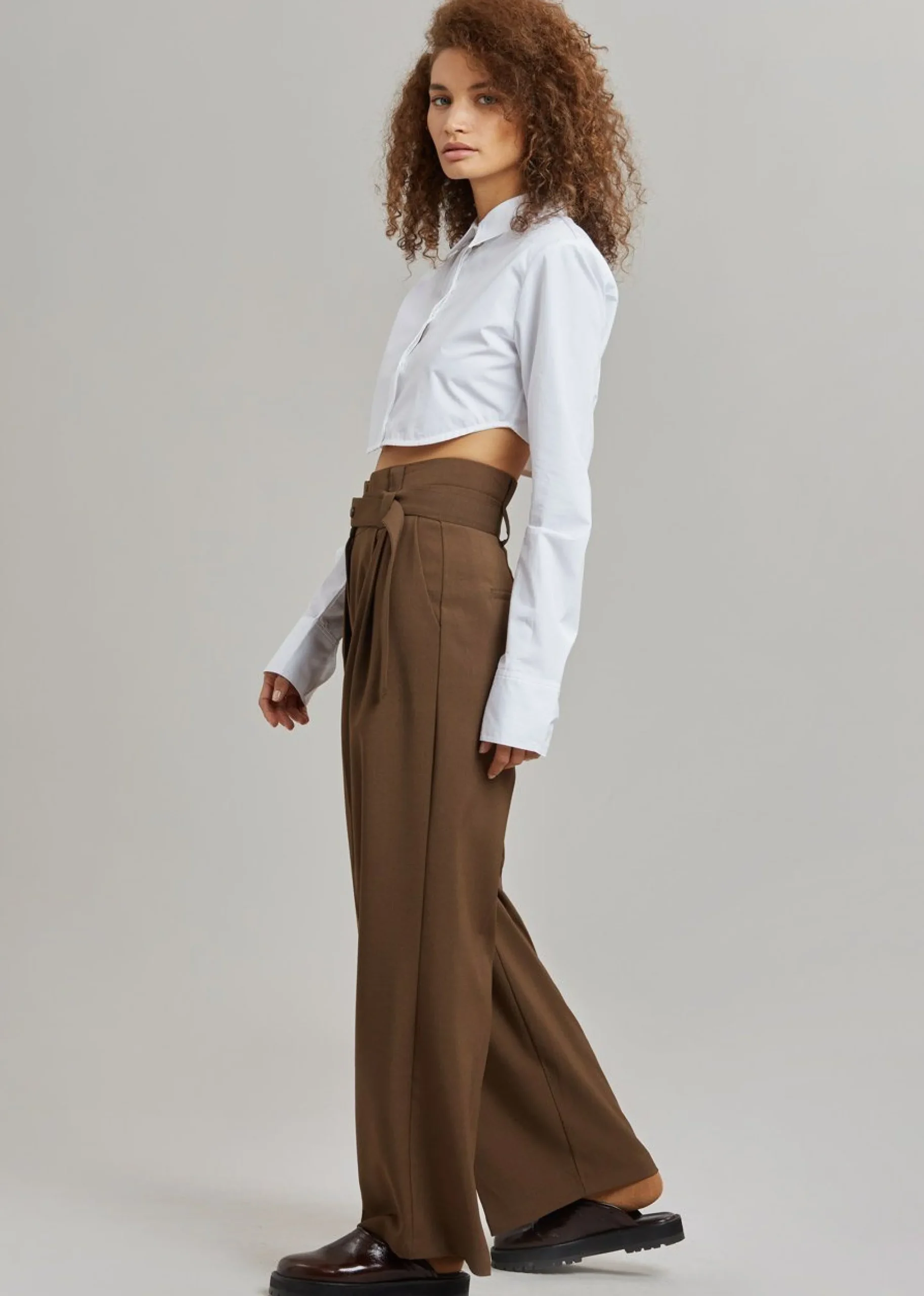The Frankie Shop Uma Cropped Shirt White Online
