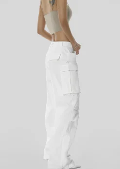 The Frankie Shop Valo Cargo Pants White Hot