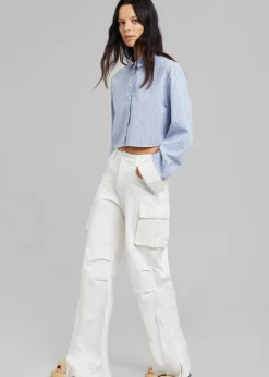 The Frankie Shop Valo Cargo Pants White Hot