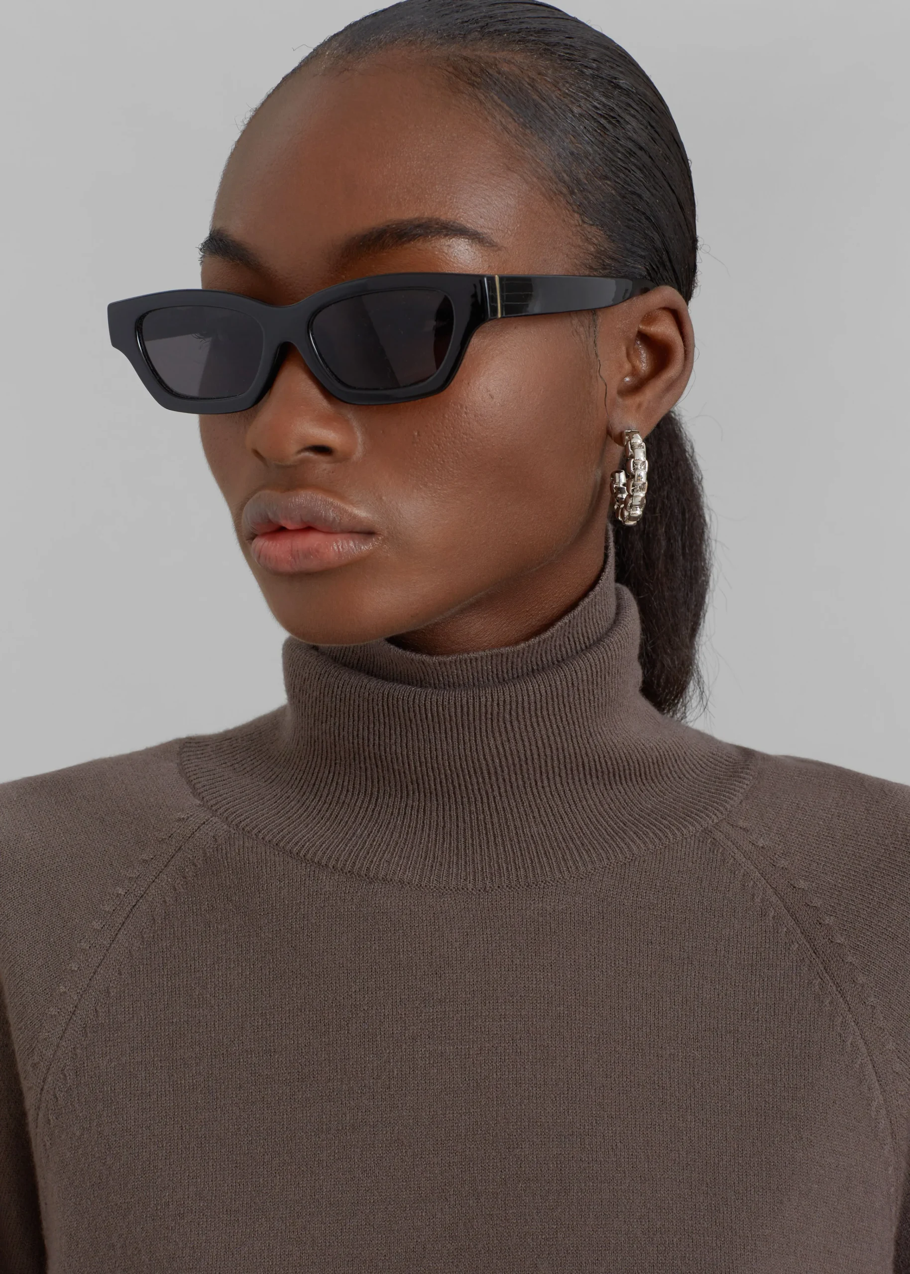 The Frankie Shop Variel Turtleneck Sweater Brown Discount
