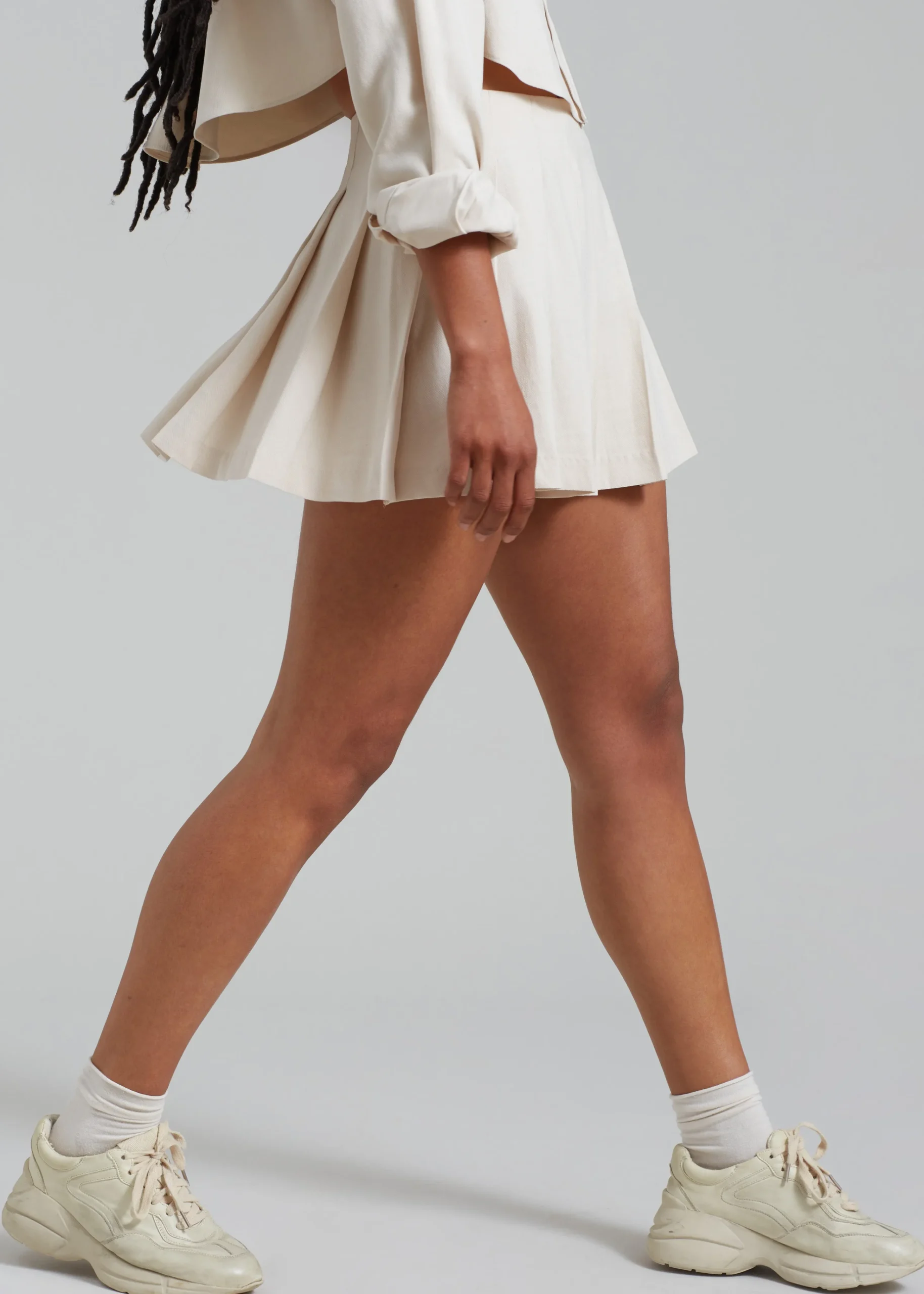 The Frankie Shop Venus Pleated Skirt Beige Hot