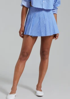 The Frankie Shop Venus Pleated Skirt White Stripe New