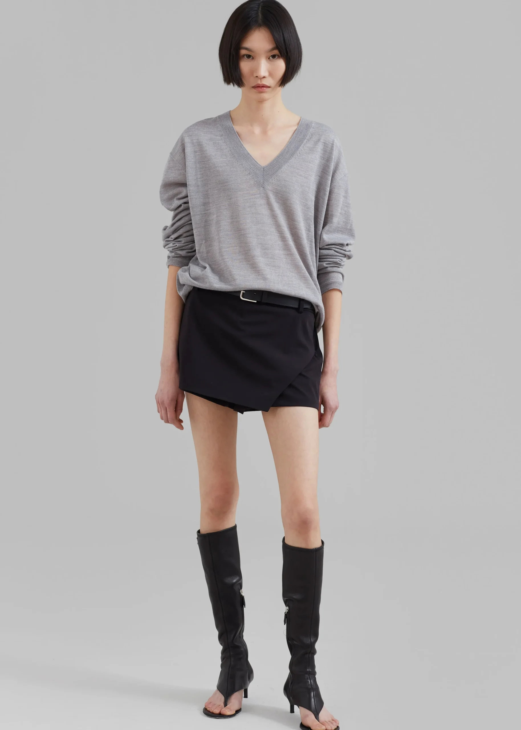 The Frankie Shop Verona Mini Skort Black Clearance