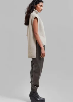 The Frankie Shop Vira Sleeveless Knit Turtleneck Oat Online