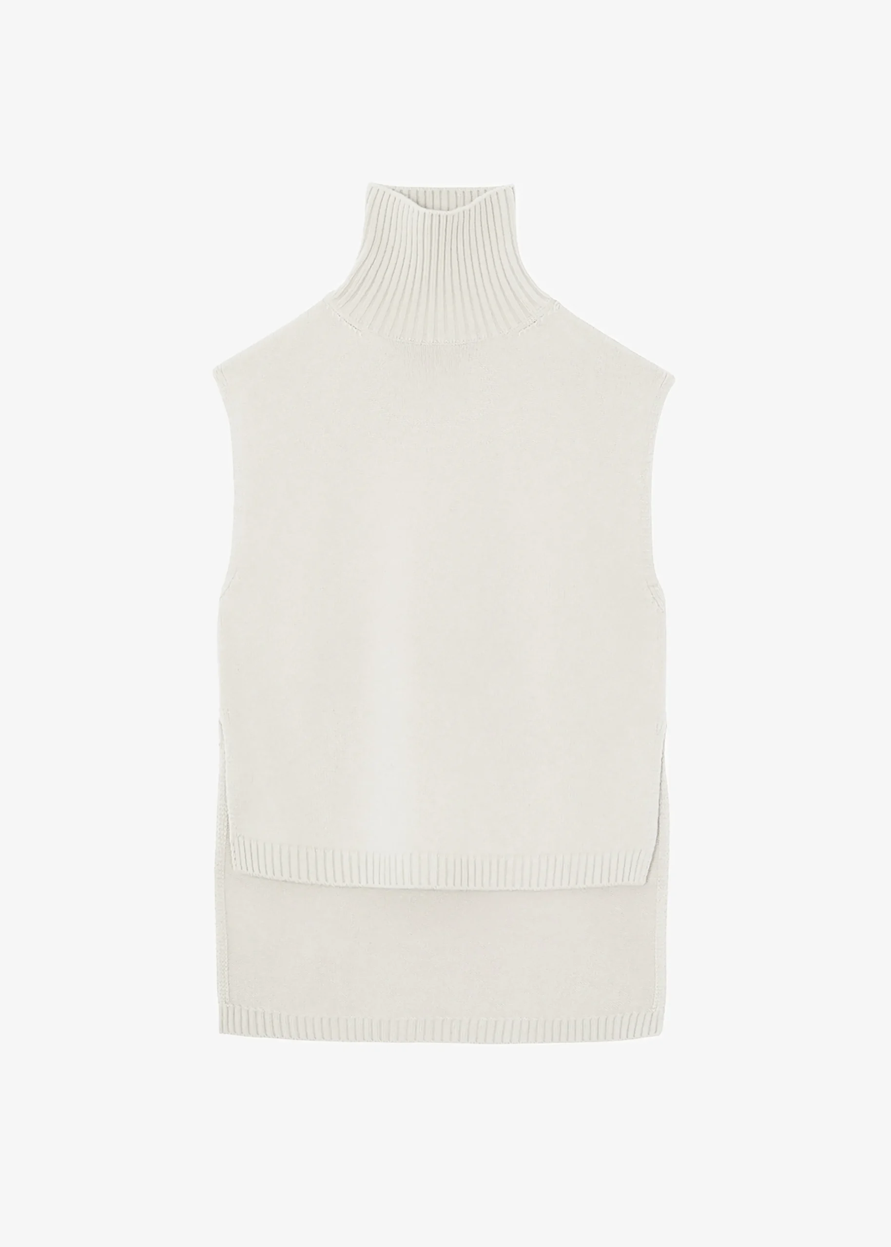 The Frankie Shop Vira Sleeveless Knit Turtleneck Oat Online