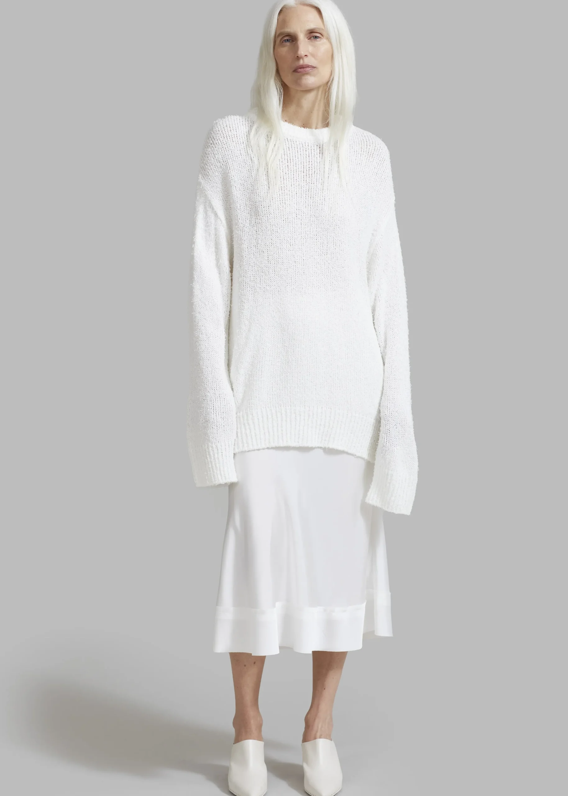 The Frankie Shop Vosgi Silky Skirt White