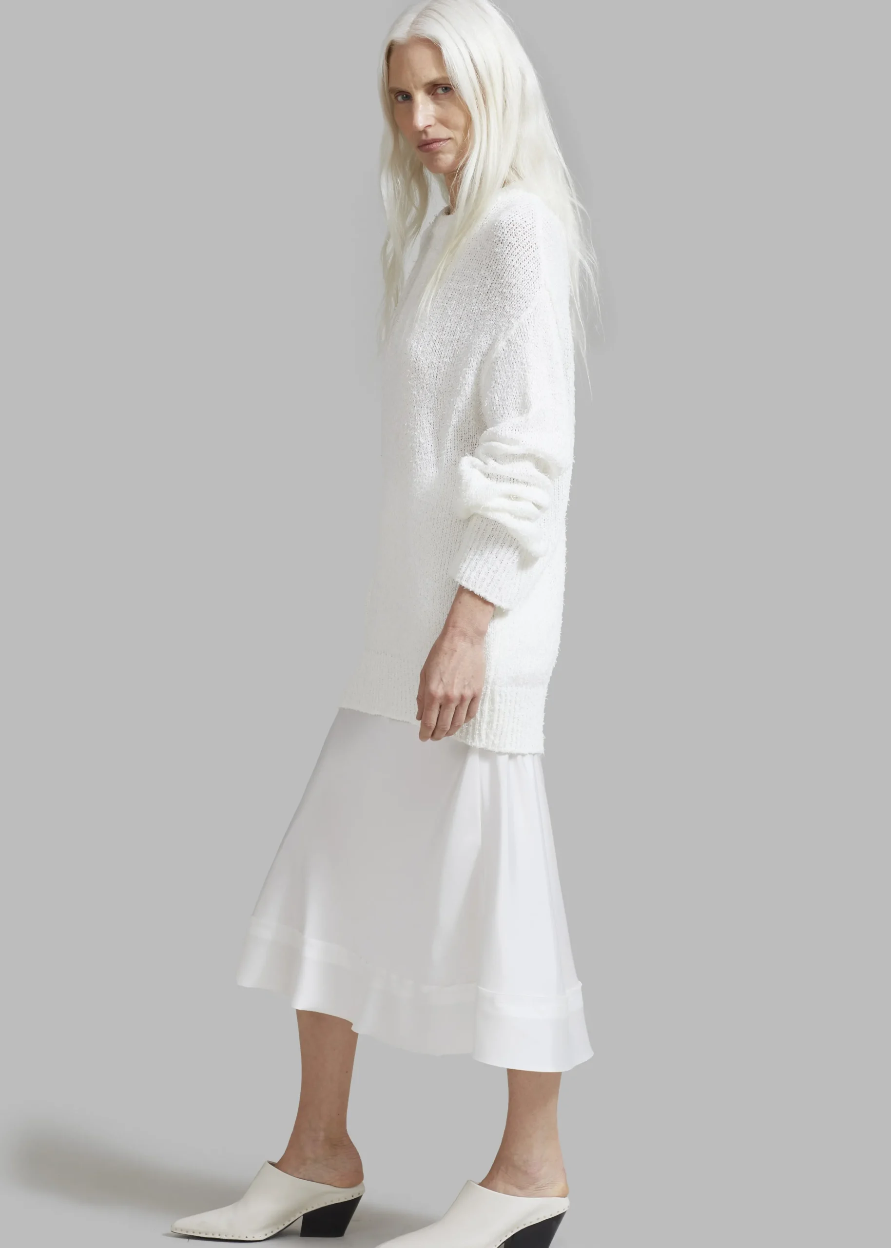 The Frankie Shop Vosgi Silky Skirt White