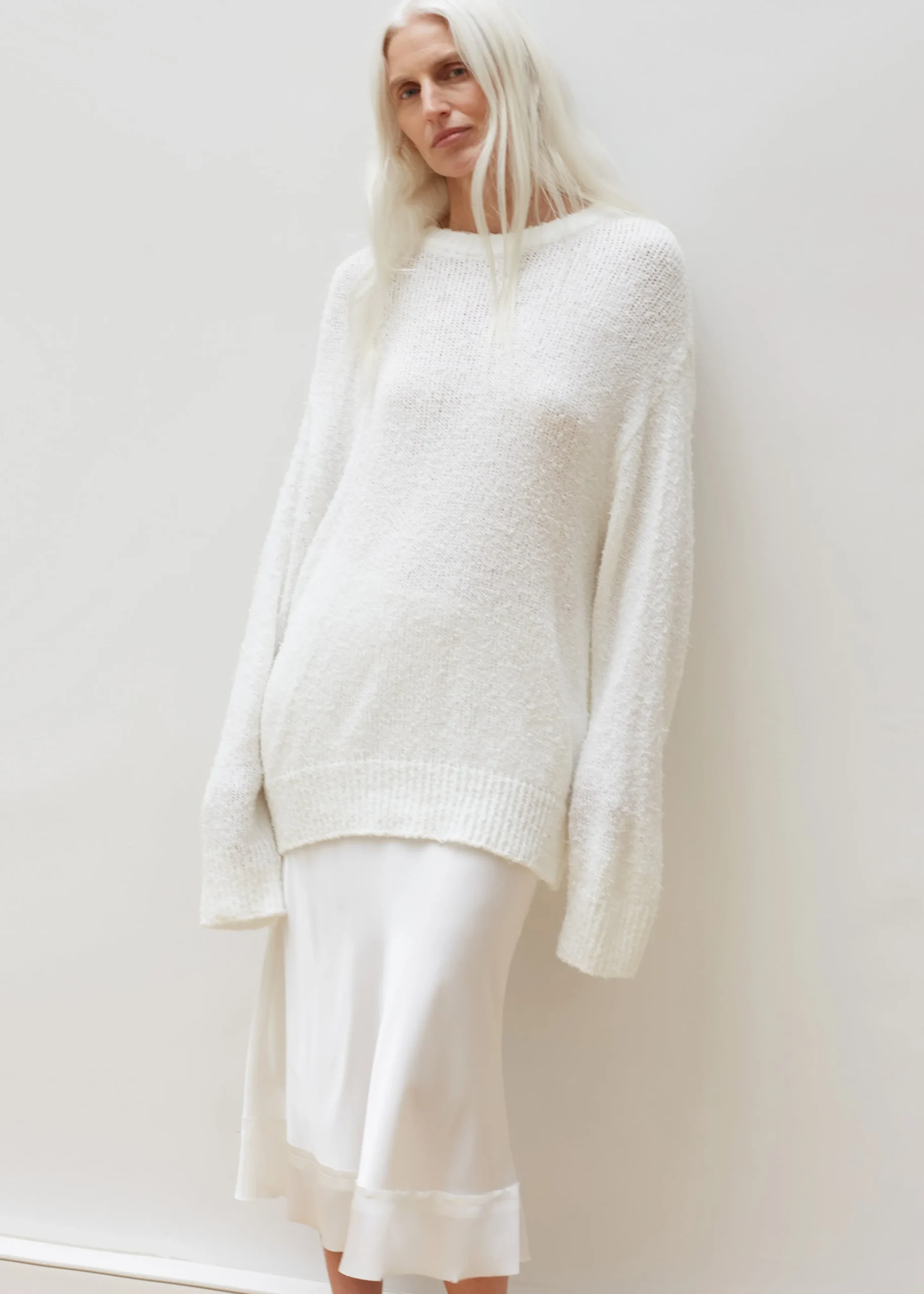 The Frankie Shop Vosgi Silky Skirt White