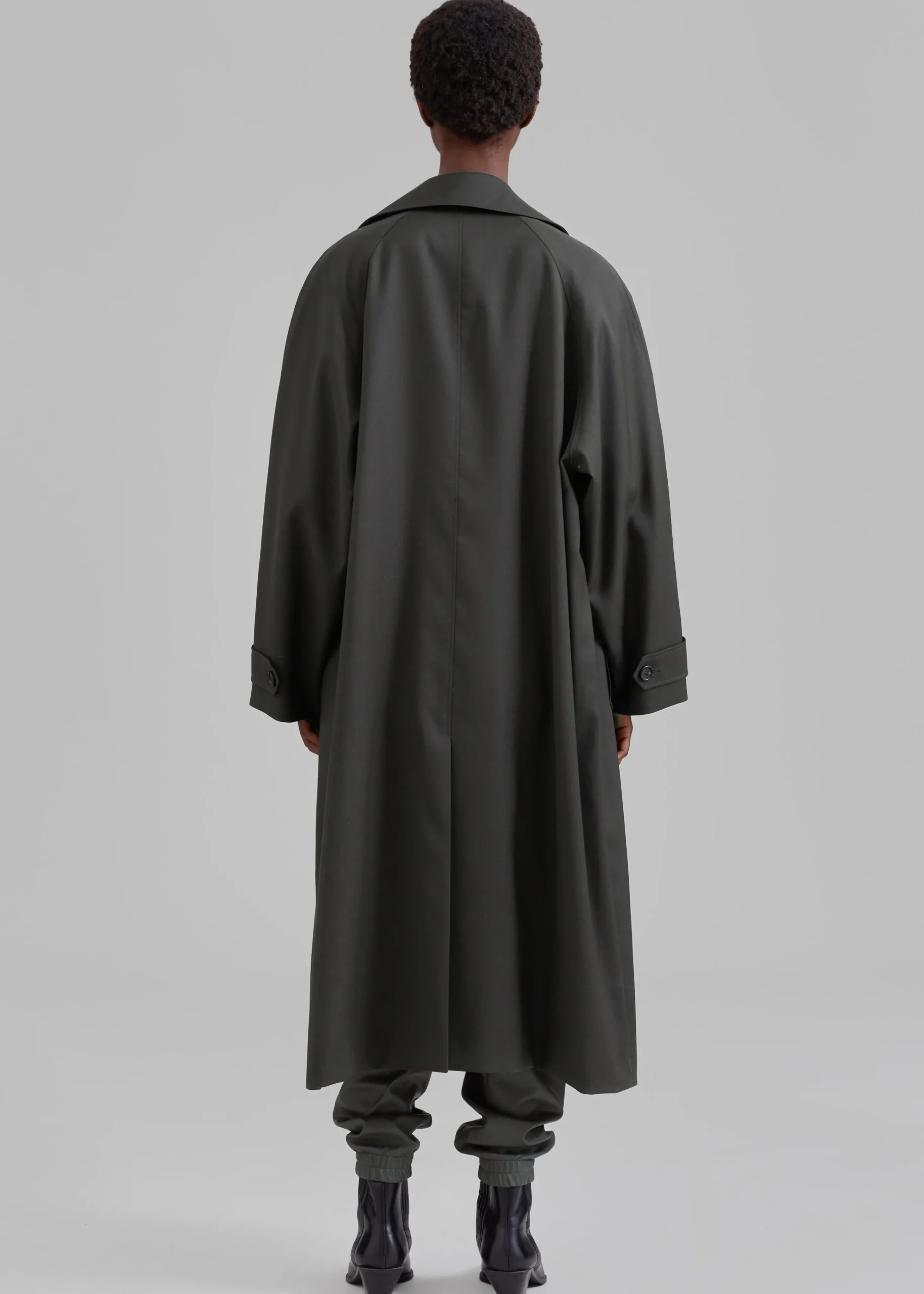 The Frankie Shop Willow Trench Coat Dark Olive Outlet