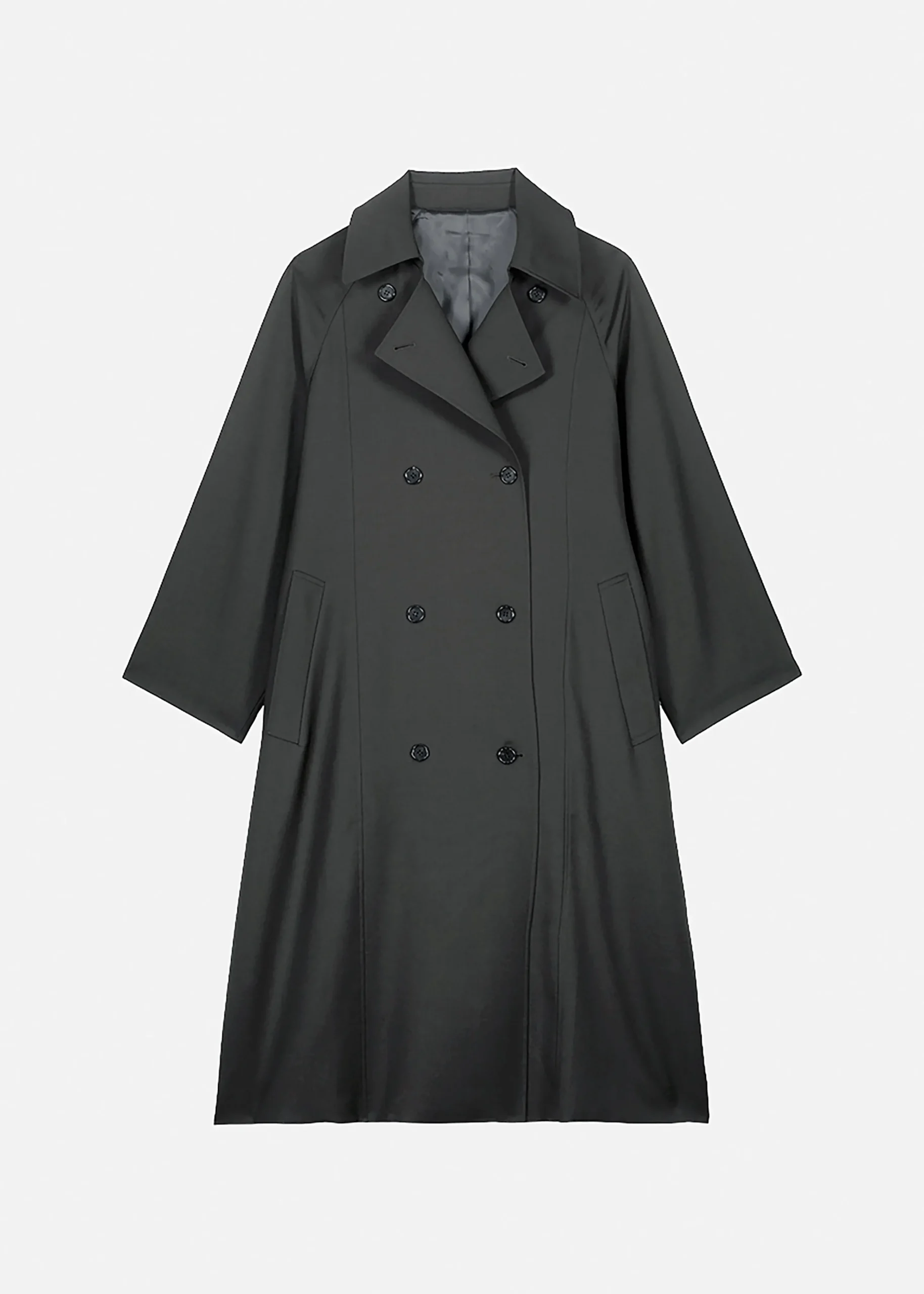 The Frankie Shop Willow Trench Coat Dark Olive Outlet