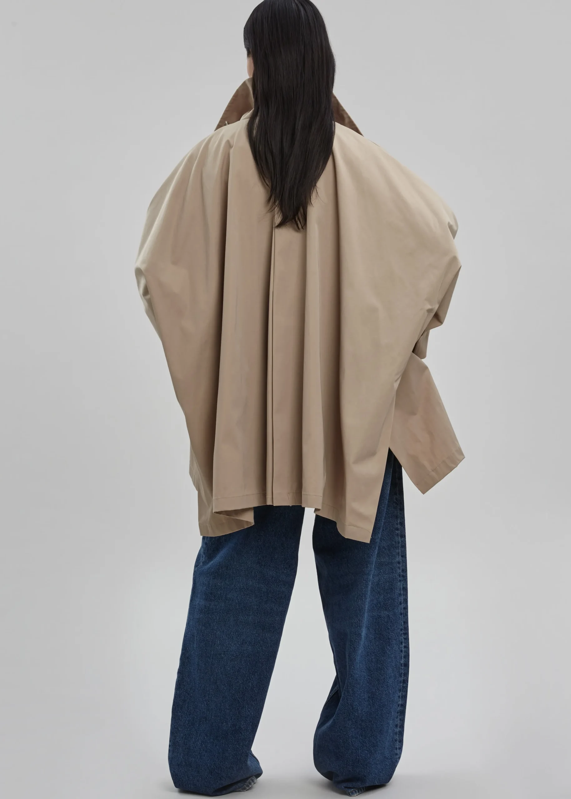 The Frankie Shop Yviche Poncho Jacket Camel New