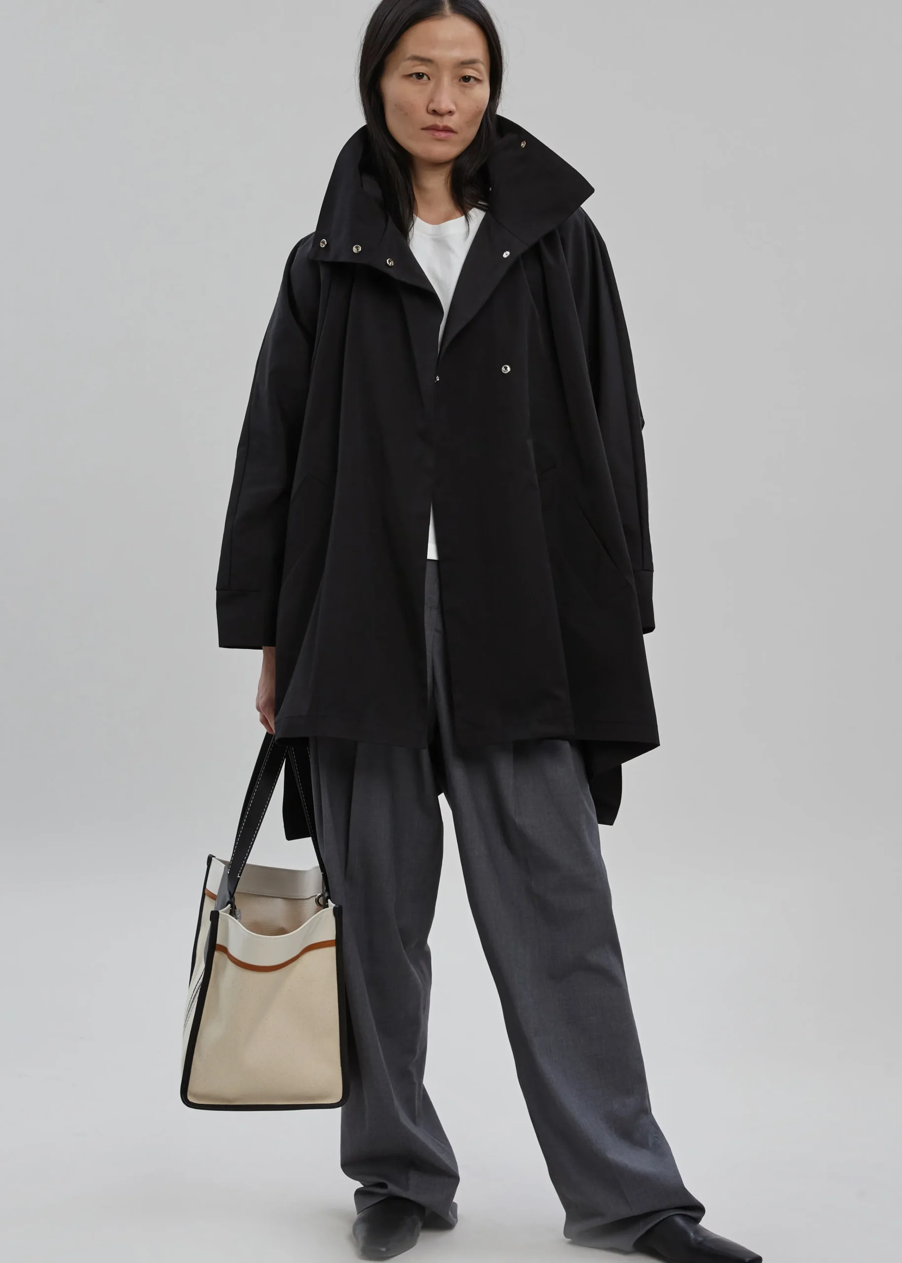 The Frankie Shop Yviche Poncho Jacket Black Outlet