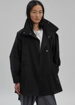 The Frankie Shop Yviche Poncho Jacket Black Outlet
