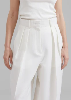 The Frankie Shop Zia Pintuck Trousers White Outlet